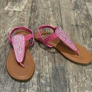 Mixit Pink Beaded Kids Sandals